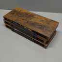 QEEIG Floating Shelves for Wall Bathroom Shelf Bedroom Kitchen Living Room Hanging Book Shelves Small Farmhouse Decor 16 inch Set of 3, Rustic Brown (015-BN3)