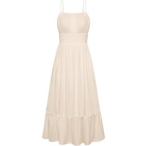 GRACE KARIN Women's Summer Maxi Dresses 2026 Beach Vacation Dress Size 2XL, White