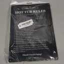 Hot Tub Rules - Black & White Sign For Outdoor Use With A List Of Health And Safety Points About Using A Hot Tub. Ideal For Use In Holiday Accommodation