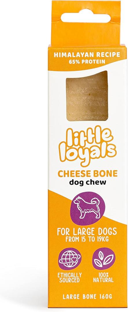 2 x Little Loyals Himalayan Recipe Cheese Dog Chews - 100% Natural, Long-Lasting Treats for Aggressive Chewers, Puppies & Bored Dogs | Odorless, Protein-Rich, Gluten & Lactose-Free (L-Large) (5.6 Ounce (Pack of 1))
