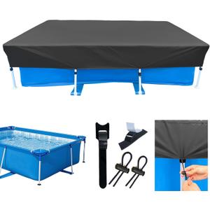 7 x 4 Rectangle Swimming Pool Cover 87 x 59 inch Metal Frame Rectangular Pool Cover for Above Ground Pool 7.3 ft x 4.9 ft Winter Pool Covers 7ft Made of 210D Heavy-Duty Waterproof Oxford Fabric.