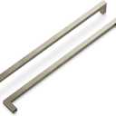 Hickory Hardware Solid Core Kitchen Cabinet Pulls, Luxury Cabinet Handles, Hardware for Doors & Dresser Drawers, 12 Inch Hole Center, Stainless Steel, Skylight Collection(Pack of 1)