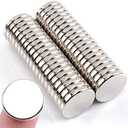 MIN CI 40 Pcs Super Strong Neodymium Round Silver Magnets, 18 mm x 3 mm for Dry Erase Board, Fridge, Crafts & More