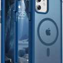 Magnetic for iPhone 12/12 Pro Case, [Compatible with MagSafe][Military Grade Drop Protection][Heavy Duty Protection][Non-Slip][Shockproof] 2-Layer Durable Bumper Phone Case 6.1''-Deep Blue