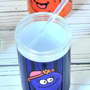 Youngever Kids Tritan Cup with Straws, Reusable 14 Ounce Toddler Cup with Lid and Straw, Unbreakable Kids Tritan Tumbler with Straw (Blueberry)