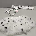 101 Dalmatian Costumes Kids, Girls Shirt Tutu Outfit Ears Headband Socks Accessories for 101st Day Of School (Small(5-7yr))