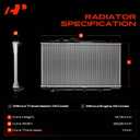 A-Premium Engine Coolant Radiator Assembly Compatible with Honda Accord 2003 2004 2005 2006 2007, V6 3.0L GAS, Automatic Transmission