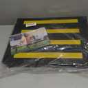 Adjustable Height Aluminum RV Step, Stable Foldable Platform Step Stool, Supports Up to 1,000 lb, Non-Slip Rubber Feet and Platform Mat, Easy to Carry (Black)