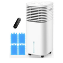 CENSTECH Windowless Air Conditioner, Swamp Cooler with 4 Modes & 3 Speeds, 15H Timer for Smart Auto-off, 2-Gal Tank for 20H Cooling, Remote, 120° Oscillating Portable Air Conditioners No Hose Needed