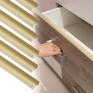 uxcell 6pcs Aluminum Alloy Cabinet Edge Protectors, 18" Slip On Drawer Protector Edge Guard for 13/16" Thick Kitchen Cabinets Frame, Bronze