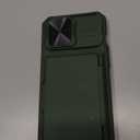 BXYJY for iPhone 13 Pro Case with Camera Cover, Card Holder (4-5 Cards), Military Grade Drop, RFID Block, Rugged Shockproof Heavy Duty Women Men Phone Case for iPhone 13 Pro, Green