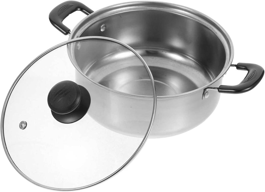 Ciieeo Stainless Steel Soup Pot Multi-functional Cooking Pot for Stewing Boiling and Heating Food Kitchen Cookware Induction Compatible