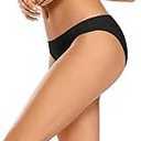voenxe Women Bikini Underwear,Seamless Breathable Ladies Panties,No Show Comfortable Briefs Undies,Invisible Hipster,5-Pack (Black, M)