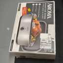 AROMA® 20Qt. Roaster Oven with Self-Basting Lid, Fits 24-lb. Turkey, Adjustable Temperature Settings, Keep Warm Setting, Stainless Steel (ART-720S)