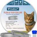 Flea and Tick Collar for Cats 2 Pack, 12 Months of Cat Flea Collar Protection 2 Collars Made with Premium Plant Based Essential Oil Waterproof and Natural Treatment Prevention Free Comb