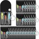 Jutom 30 Set Mini Screwdriver Keychain Set Bulk Includes 3 Mini Screwdrivers in a Portable Pouch with Snap with Hook Bulk Adult Men Employee Coworkers Gifts for Birthday Tool Party Favors Prize