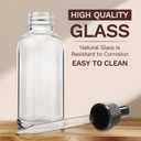 Bumobum 48 Pcs, 2 oz Clear Glass Dropper Bottle with 4 Extra Glass Dropper, 1 Funnel, 1 Pipette, 80 Labels, 60ml Travel Bottles for Essential Oils, Perfume, Hair Oil, Liquids - Leakproof