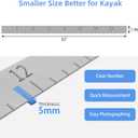 Fish Ruler 32in EVA Foam Fish Measuring Ruler with Self-Adhesive Backing for Fishing Kayaks Accessories, Fish Ruler Measurement Sticker Tool for Fish Kayak