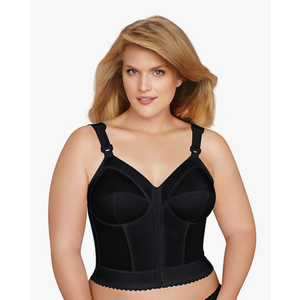 Exquisite Form 5107530 FULLY Slimming Wireless Back & Posture Support Longline Bra with Front Closure, Size L-XL