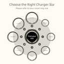 Smart Ring Charging Size 8, Compatible with Oura Ring Gen3 Charger, Fast Charging Dock and USB-C Cable, Charger for Smart Ring (Black)