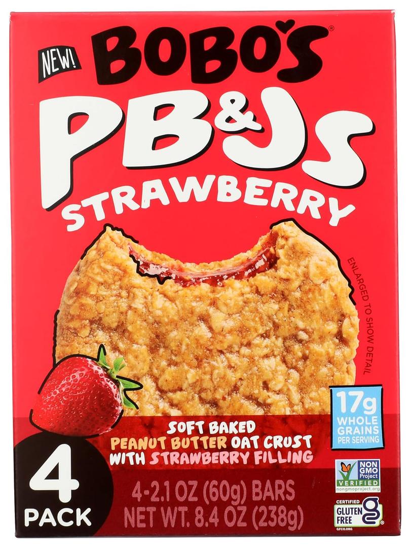 Bobos Oat Bars Bars PB&Js Strawberry 4Pk 8.4 OZ (EXP 04/15/26)