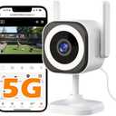 5G Outdoor/Indoor Cameras for Home Security, 1080P Baby Monitor Camera for Pet/Babyroom/Cat/Dog/Nanny/Elder, IP66 Waterproof, 3 Night Vision, Alarm Siren, SD/Cloud
