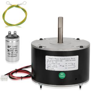 K55HXPSS-7300 K55HXHDD-8562 Condenser Fan Motor, 1/5 HP 1075RPM 208-230V 1.3A 60Hz with 3 μF Capacitor Fits for GE Emerson ICP Heil K55HXDAM-6731 K55HXGFH-8175