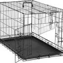 DUMOS Dog Crate, 48 Inch Large Double Door Dog Cage with Plastic Leak-Proof Pan Tray, Folding Extra Large Size Metal Wire Pet Kennel for Indoor, Outdoor, Travel