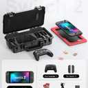STARTRC GAMES Hard Carrying Case for Nintendo Switch 2, Waterproof Hard Travel Case for Nintendo Switch 2 Console, 2 Pro Controllers, 16 Game Cards and Other Accessories (Small)
