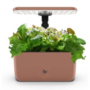 AeroGarden Harvest Lite in Mocha, Soil-Free Indoor Hydroponic Garden with LED Grow Light for Year-Round Gardening of up to 6 Herbs and Vegetables