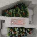 Hausse 2 Pack Christmas Ceramic Tree Night Lights, Decorative Xmas Tree Nightlight with Lamp, Multicolor Bulbs & 360 Degree Swivel Plug with ON/Off Switch for Home Bathroom Bedroom Decor