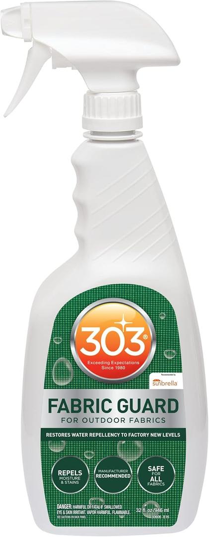 303 Fabric Guard - Restores Water and Stain Repellency To Factory New Levels, Simple and Easy To Use, Manufacturer Recommended, Safe For All Fabrics, 32oz (30606CSR)