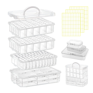 131pcs Bead Storage Container,4TierBead Organizer Boxes And Craft Storage Boxes, Storage Stackable portable box,DIY Jewelry Craft Nails, Bracelets, Jewelry, Diamonds, Pens, (4Tier)