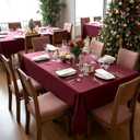 sancua Tablecloths for 6 Foot Rectangle Tables, 8 Pack - Washable Polyester Fabric Table Cloth for Chirstmas Party, Birthday, Banquet Reception, 54x108 Inch Burgundy