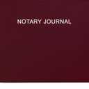 Notary Journal Log Book - Notary Public Journal of Notarial Acts - Notary Supplies with 420 Record Entries, 140 Numbered Pages, Hardcover, 10" x 7", Red
