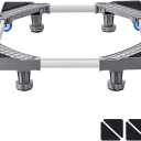 VEVOR Mini Fridge Stand, 16-25'' Adjustable Dolly Washing Machine Stand Base with 4 Strong Feet, 4 Locking Swivel Wheels, Furniture Mover Mobile Base for Washing Machine, Washer and Dryer