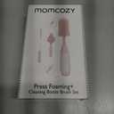 Momcozy Bottle Brush Kit, Innovative Push-Press Design for Better Cleaning - Baby Bottle Cleaner Brush for Baby Bottle, Breast Pumps, Nipples, and More - Can Generate Foam for Better Cleaning, Pink (Press Bubble Style)