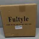 Fultyle Round Side Table, Small Drink Table for Small Spaces, Modern Accent Nightstand with Solid Wood Leg for Living Room, Bedroom, Corners, and Office (Rustic Brown)