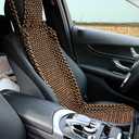 Natural Wood Beaded Seat Cover Massaging Cooling Cushion for Car Truck. Keeps The Back from Getting Sweaty While Driving. Makes Driving More Bearable and Less Painful On Long Trips