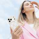 KANGHAR Compatible with iPhone 17 Pro Max Case 2025, Silicone Checkered Cute Pattern, Camera Protection Soft Slim Shockproof Edge Phone Cover for Girls Women -White