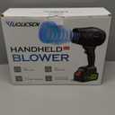 980,000 RPM Cordless Leaf Blower - 21V Electric Handheld Leaf Blower with 2×4.0Ah Batteries & Fast Charger - Lightweight for Patio, Lawn, Yard, Deck Cleaning - Light Black