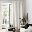 Natural Cream Pinch Pleated Full Blackout Curtains 100 Inches Long Linen Blend Room Darkening Curtain for Living Dining Room Bedroom Memory Shape Thermal Insulated Pinch Pleat Drape with Hooks Rings