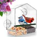 Mrcrafts Window Bird Feeder for Outside with Strong Suction Cups, Fits for Cardinals, Finches, Chickadees etc.
