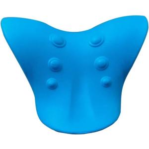 Cervical Neck Shoulder Stretcher Massage Pillow Traction Device Relieve Pain Cervical Spine Correction Pillow(Blue)