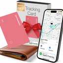 SPOTMINDERS Apple MFi Certified Wallet Tracker for Valentines Day Gifts for Women (iOS Only) Works with Apple Find My IP68 Rechargeable Tracking Card 0.07in Slim iPhone Item Finder for Luggage, Purse