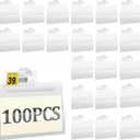 100 Pack Shelf Talker Sign Holder, Clear PVC Shelf Channel Wobbler Sign Holder Reusable Price Tags with Clip for Retail Store Supermarket Display, 3-1/2" by 5-1/2"