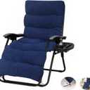 REDCAMP Extra Large Chaise Lounge Cushion for Patio Furniture, 67x24 Inches Wide Zero Gravity Cushion Comfortable Thicker for Indoor Home Office or Outdoor Use, Blue