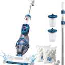 ENHULK Cordless Pool Vacuum, Upgraded Dual Mode, 22 GPM Powerful Suction, 13.4" Wide Head & 98.4" Telescopic Pole, 4 Filter Units, 1H Runtime, Handheld Pool Cleaner for Above/Inground Pools, PC20
