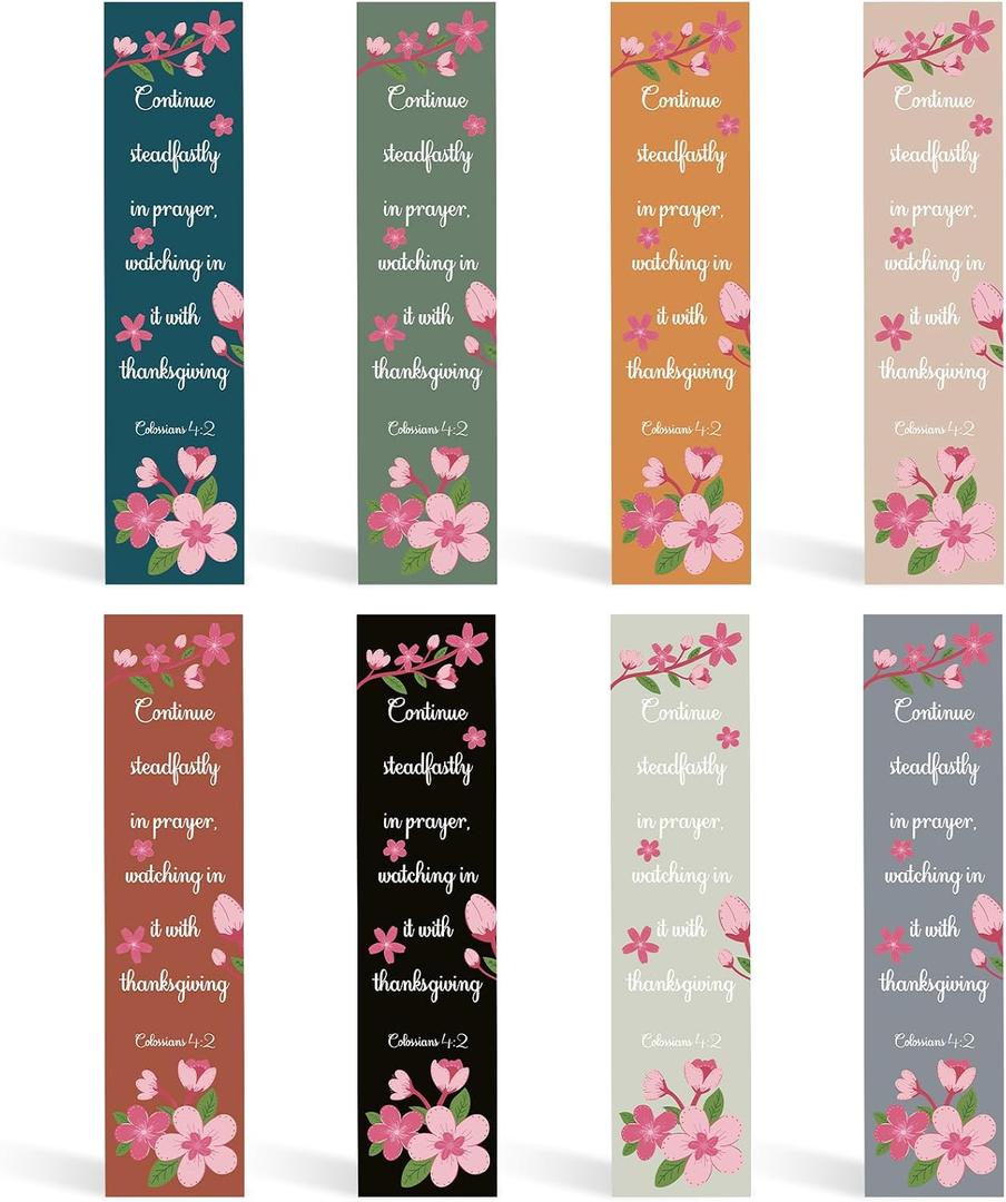 8 Pcs Christian Prayer Bookmarks Motivational Bible Verses Bookmarks Page Marker Inspirational Church Supplies Easter Sunday School Gift First Communion Baptism Gifts for Women Girls Boys