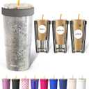 Frost Buddy Togo Buddy 30 oz Stainless Steel Vacuum Insulated Tumbler To Go Coffee Cup - Iced Coffee Cups, Iced Coffee Sleeve, Travel Mug, Thermal Cup for Hot & Cold Drinks, Dunkin Cup (Silver Sleigh)